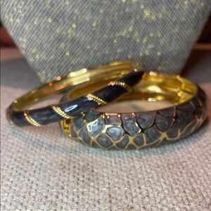 Gold and Gray Bracelets